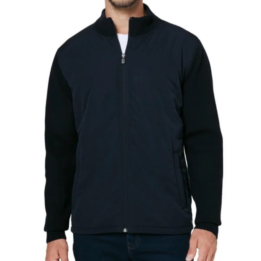 Infinity Men's Mixed Media Jacket Blue  Navy Large